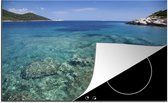 KitchenYeah® Inductie beschermer 80.2x52.2 cm - Helder turquoise water in het Nationaal park Mljet in Kroatië - Kookplaataccessoires - Afdekplaat voor kookplaat - Inductiebeschermer - Inductiemat - Inductieplaat mat