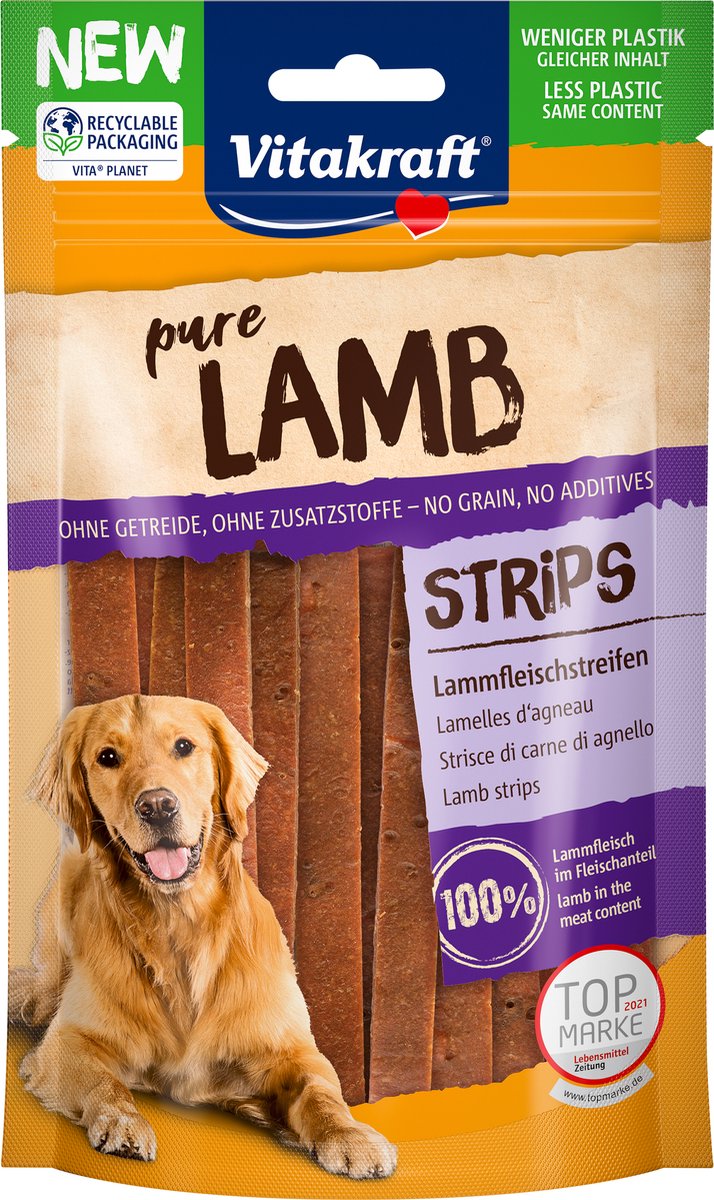 Vitakraft Vleesstrips - Hondensnacks - Lam 80 g