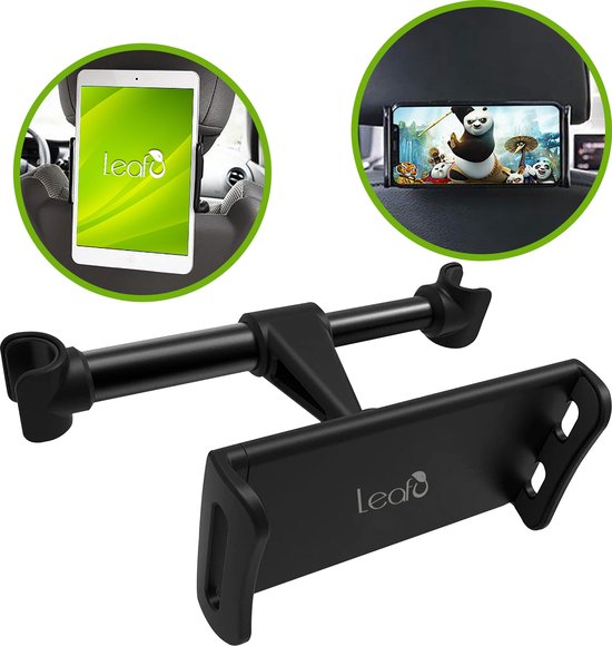 LeafU® Tablet Houder Auto Hoofdsteun - Geschikt voor Tablet, Telefoon en meer - Telefoonhouder auto - Tablethouder
