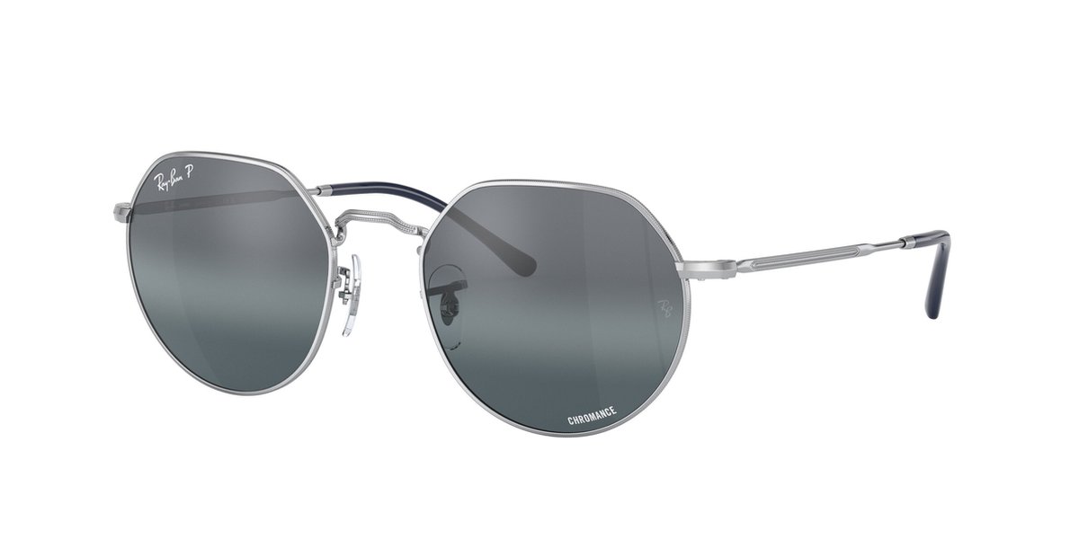 Ray Ban - Jack - Silver - Dark Blue Mirror - Maat 53/145 - Chromance - Polarized