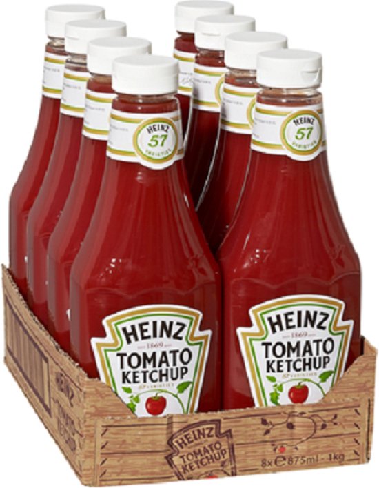 Heinz Tomatenketchup Classic 8 x 875ml Flessen bol
