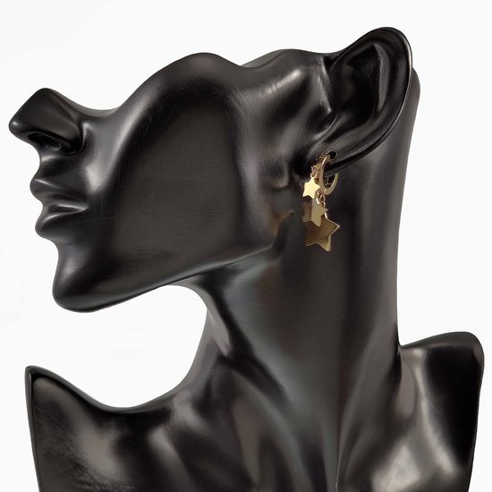 Boucles D’oreilles Pendantes étoiles En Acier Inox Plaqué Or – Cadeau Femme Neuf