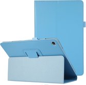 Lunso - Geschikt voor Lenovo Tab M10 Plus Gen 3 (3e generatie) - Stand flip Bookcase hoes - Lichtblauw