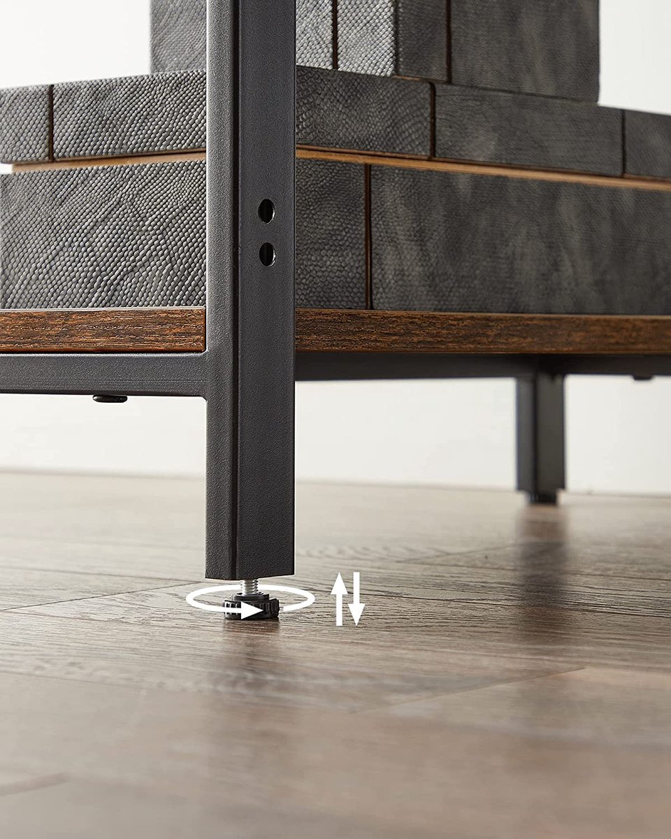 MIRA Home - Bureau - Computertafel - Bruin/Zwart - Hout/Staal - 50 x 100 x 75 cm thumbnail 6
