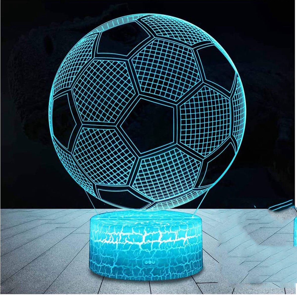 Kindernachtlampje voetbal 3D optische illusie lamp met afstandsbediening 7 kleuren veranderende voetbal verjaardag kerstidee voor sport fan jongens meisjes
