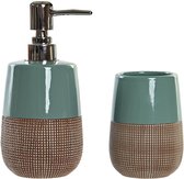 Ensemble d'accessoires de salle de bain gobelet / distributeur de savon - vert menthe