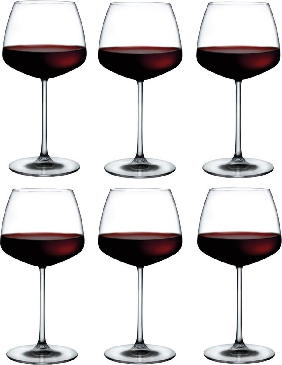 Paşabahçe Nude Mirage Wijnglas 790ML - Loodvrij Kristalglas - Set van 6 - Rode Wijn