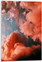 WallClassics - Acrylglas - Lucht Vol Wolken in het Roze - 50x75 cm Foto op Acrylglas (Wanddecoratie op Acrylaat)
