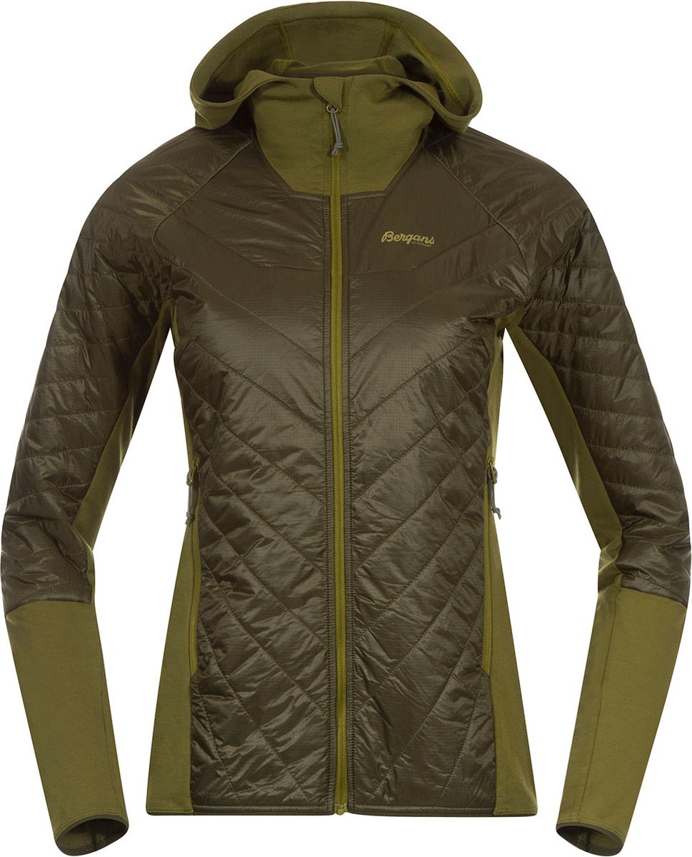 Bergans Cecilie Light Insulated Hybrid - Dark olive green-trail green - Maat L