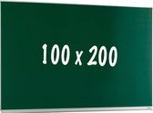 Krijtbord PRO - Magnetisch - Enkelzijdig bord - Schoolbord - Eenvoudige montage - Geëmailleerd staal - Groen - 100x200cm