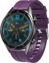 Strap-it Smartwatch bandje 20mm - siliconen stripe horlogeband geschikt voor Polar Ignite / Ignite 2 / Unite / Pacer - Amazfit GTS / Bip / GTR 42mm - Huawei Watch GT 2 42mm / GT 3 42mm / GT 3 Pro 43mm - paars