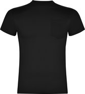 Zwart T-shirt 'Teckel' met borstzak merk Roly maat XL