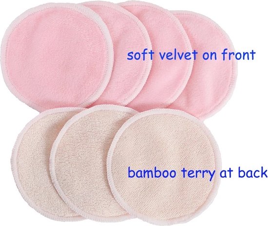 LaNicole® 100%Biologique-bambou-serviettes réutilisables- waterproof- Set de 8-serviettes d'allaitement lavables-absorbantes-sac d'inclusions