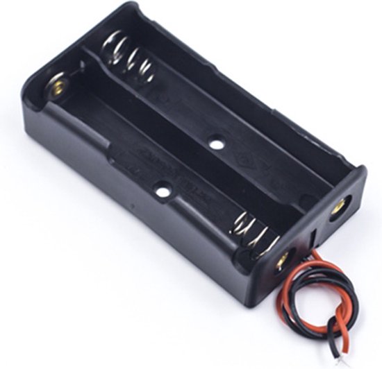 Support De Batterie 2x 18650 Avec Interrupteur ON/OFF - Connexion Série - Tension 7,4V - Avec Fils De Soudure