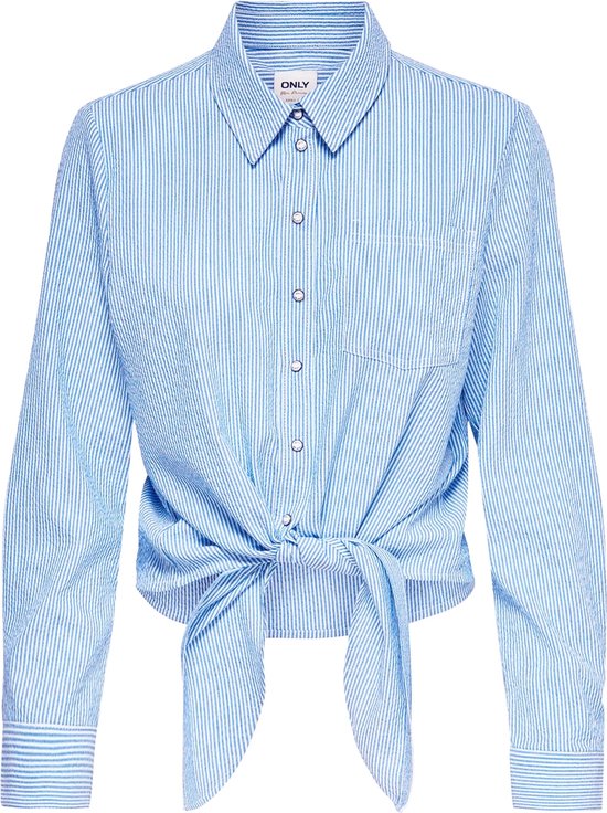 ONLY ONLLECEY LS KNOT SHIRT NOOS WVN Dames Blouse