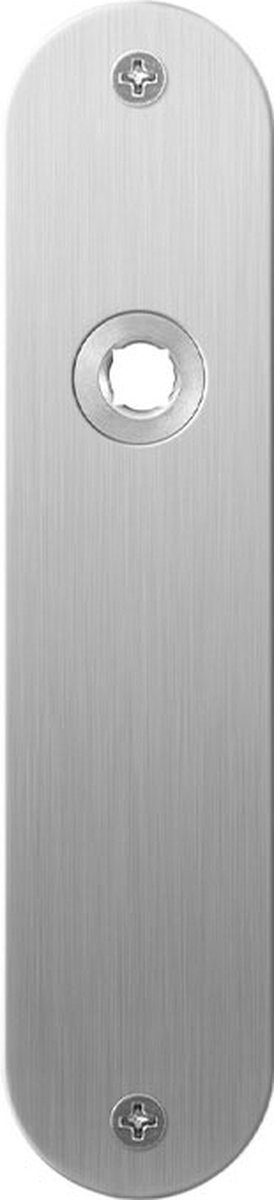 GPF1100.12L/R plaatschild 181x41x2mm blind links-/rechtsdraaiend RVS geborsteld