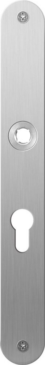 GPF1100.23L/R plaatschild 240x30x2mm PC55 links-/rechtsdraaiend RVS geborsteld
