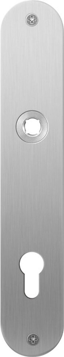 GPF1100.21L/R plaatschild 220x40x2mm PC85 links-/rechtsdraaiend RVS geborsteld