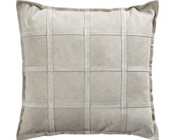 PTMD Sierkussen Cobie - 60x8x60 cm - Suede - Taupe
