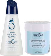 Herome Combi-Pack Caring Nail Polish Remover Duo - 1x Nagellakremover 120ml & 1x Caring Nail Polish Remover Pads 100