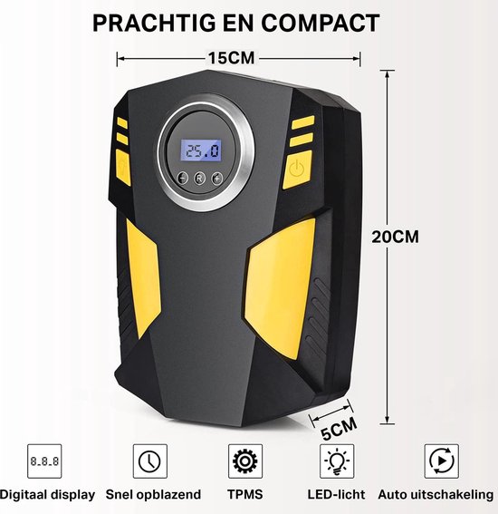 Pompe à air électrique portable, compresseur d'air d'urgence