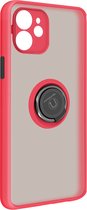 Geschikt voor Apple iPhone11 Bi-materiaal Case Ring Video-Ondersteuning rood