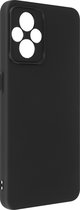 Geschikt voor Oppo Reno 8 Lite 5G siliconen hoesje semi-rigide Soft-touch afwerking Zwart