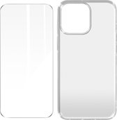 Geschikt voor Apple iPhone 14 Pro Max-hoesje soepel siliconen gehard glas 9H transparant transparant