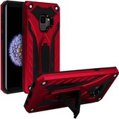 Geschikt voor Samsung Galaxy S9 Case Bi-materiaal Schokbestendige standaard rood
