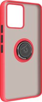 Geschikt voor Realme 8/8 Pro Bi-materiaal Case Ring Video-Ondersteuning rood