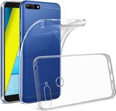 Geschikt voor Honor 7A/Huawei Y6 2018 Flexibele Siliconen Case Versterkte Hoeken Transparant