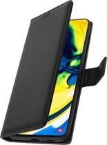 Cover Geschikt voor Samsung Galaxy A80 Flip Wallet Stand Video zwarte