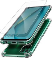 Pack Protection Geschikt voor Huawei P40 Lite hoesje + transparant gehard glas