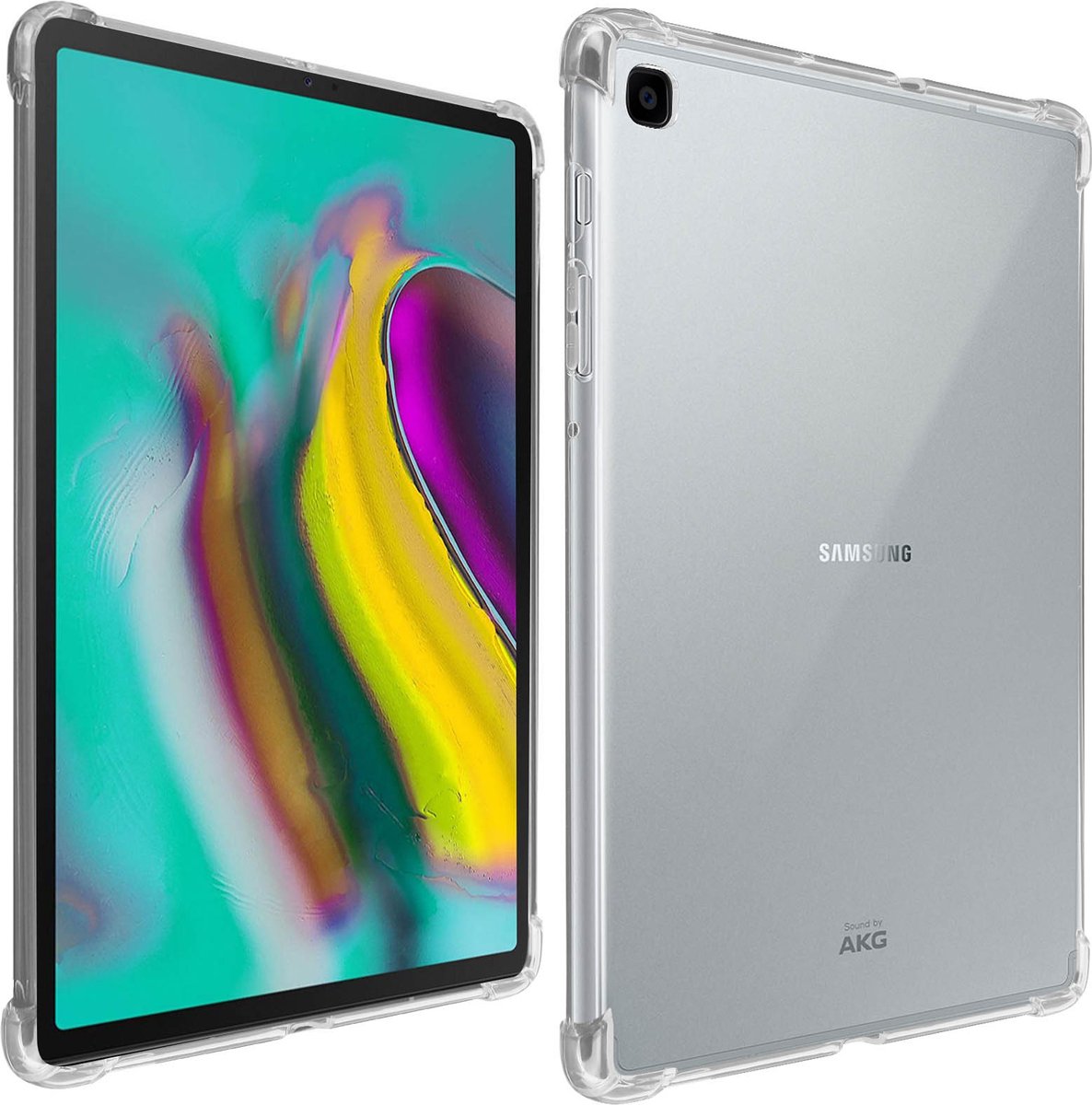 Geschikt voor Samsung Galaxy Tab S5e Flexibel Silicone hoesje met bumperhoeken transparant