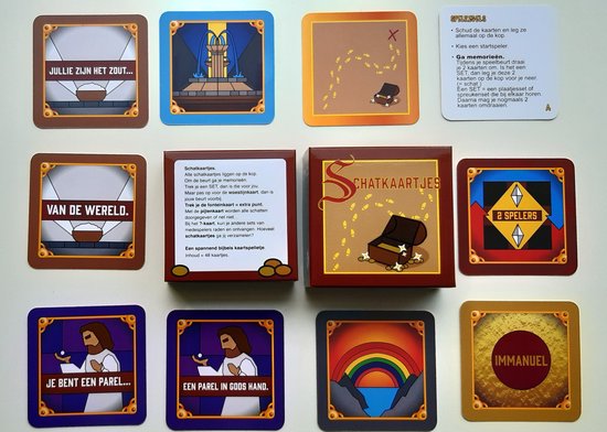 Thumbnail van een extra afbeelding van het spel Schatkaartjes - kaartspel [bijbelspel] - [schat] - [schatkaart] - [idee]