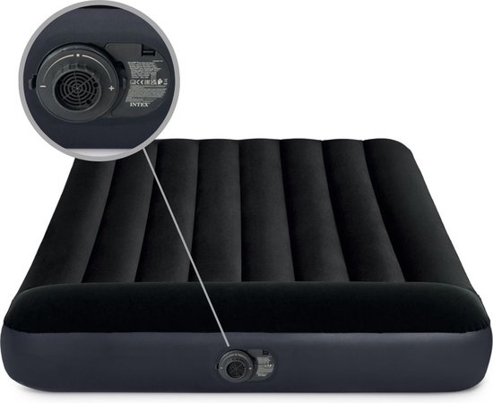 Intex Luchtbed - Twijfelaar - 137 x 191 x 25 cm - Blauw - Inclusief pomp - Hoeslaken en Reparatieset van Intex — afbeelding 2