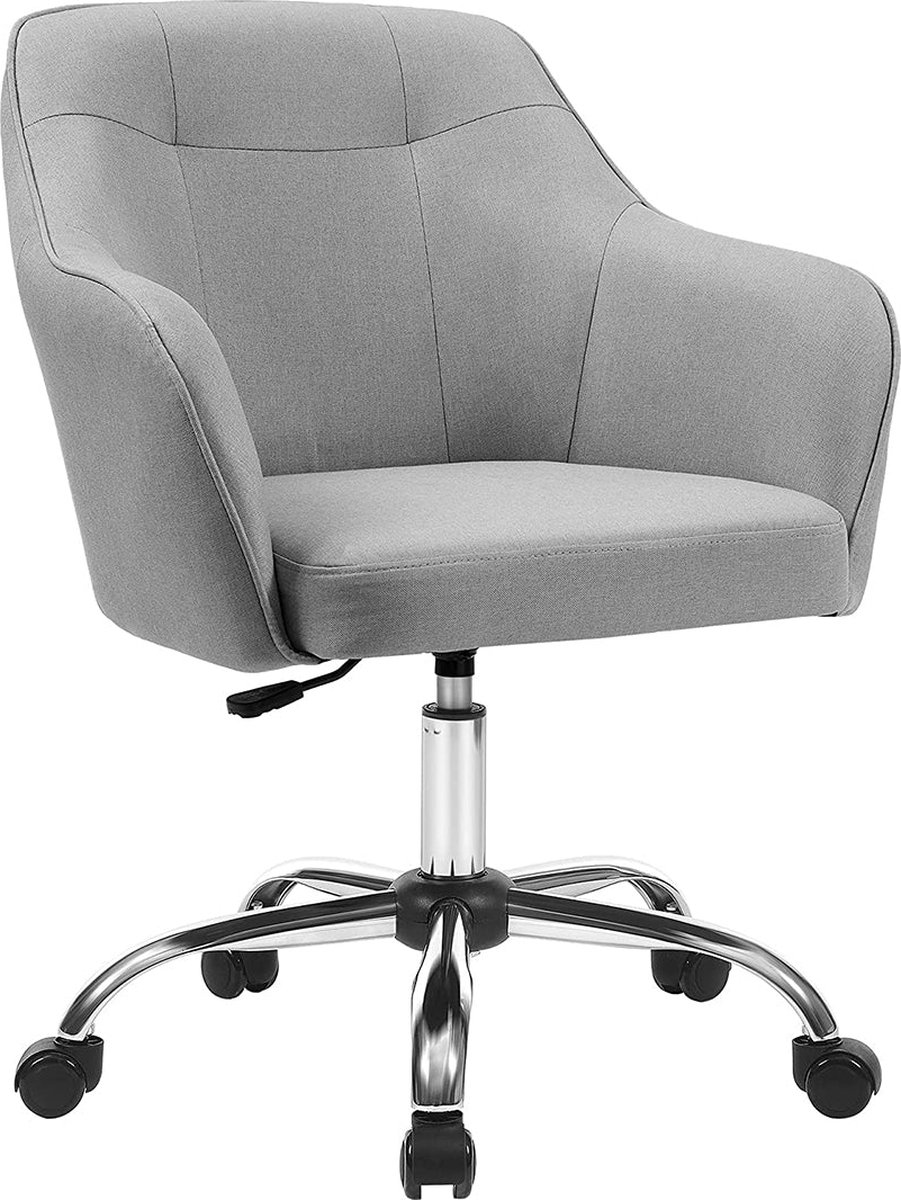 Bureaustoel - comfortabele bureaustoel - In hoogte verstelbare computerstoel - Grijs