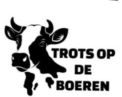 autosticker trots op de boeren muursticker raam sticker steun sticker zwart 11x15