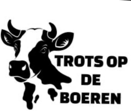 Foto: Autosticker trots op de boeren muursticker raam sticker steun sticker zwart 11x15