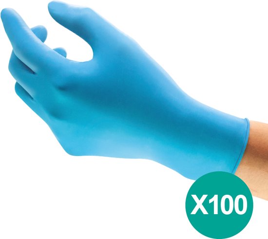 MICROFLEX® 92-134 - Nitril Wegwerp Handschoenen, Latexvrij, Poedervrij, M, Blauw, 100 stuks (0.07-0.11mm)
