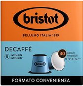 Bristot Decaffe Koffie Capsules - Biologisch afbreekbaar - (Nespesso© Compatible) - 30 stuks