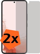 Screenprotector Geschikt voor Samsung S22 Screenprotector Privacy Bescherm Glas - Screenprotector Geschikt voor Samsung Galaxy S22 Privacy Screenprotector Tempered Glass - 2 PACK