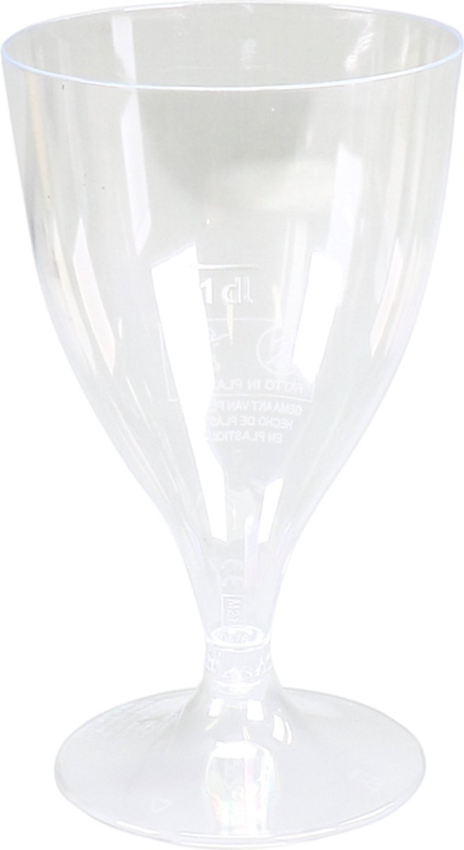 Goldplast Glas - wijnglas - met losse voet - pS - 160ml - transparant - 6 stuks