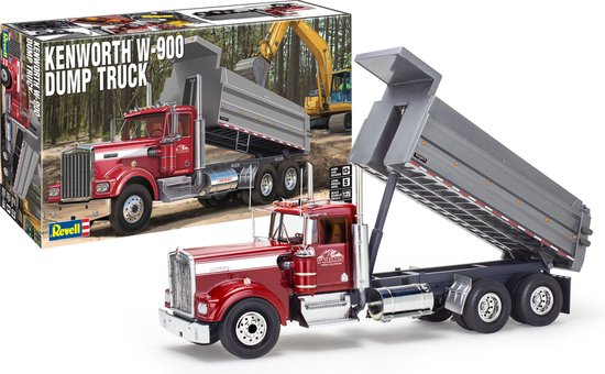 Foto: 1 25 revell 12628 kenworth w 900 dump truck plastic modelbouwpakket