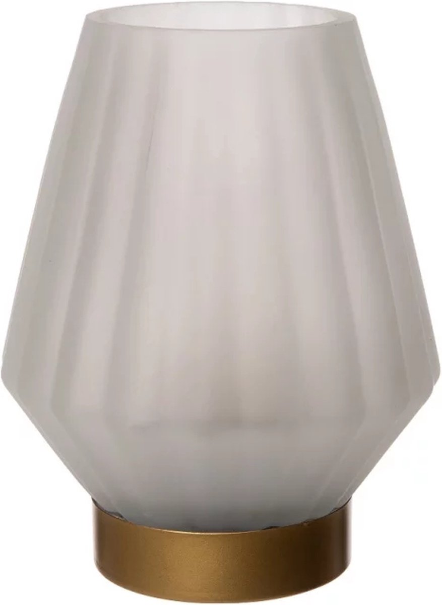 LED-lamp Glam – Frosted Wit – Werkt op batterijen (incl. lamp)