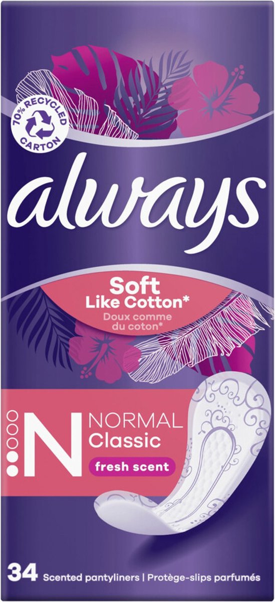 Goedkoopste Always Inlegkruisjes DailyFresh Normal 34 stuks