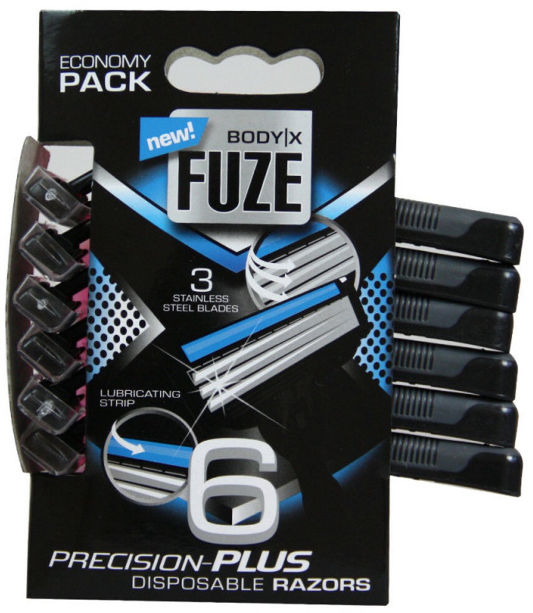 Body-X Fuze Men Triple Blades Wegwerpmesjes 6 stuks