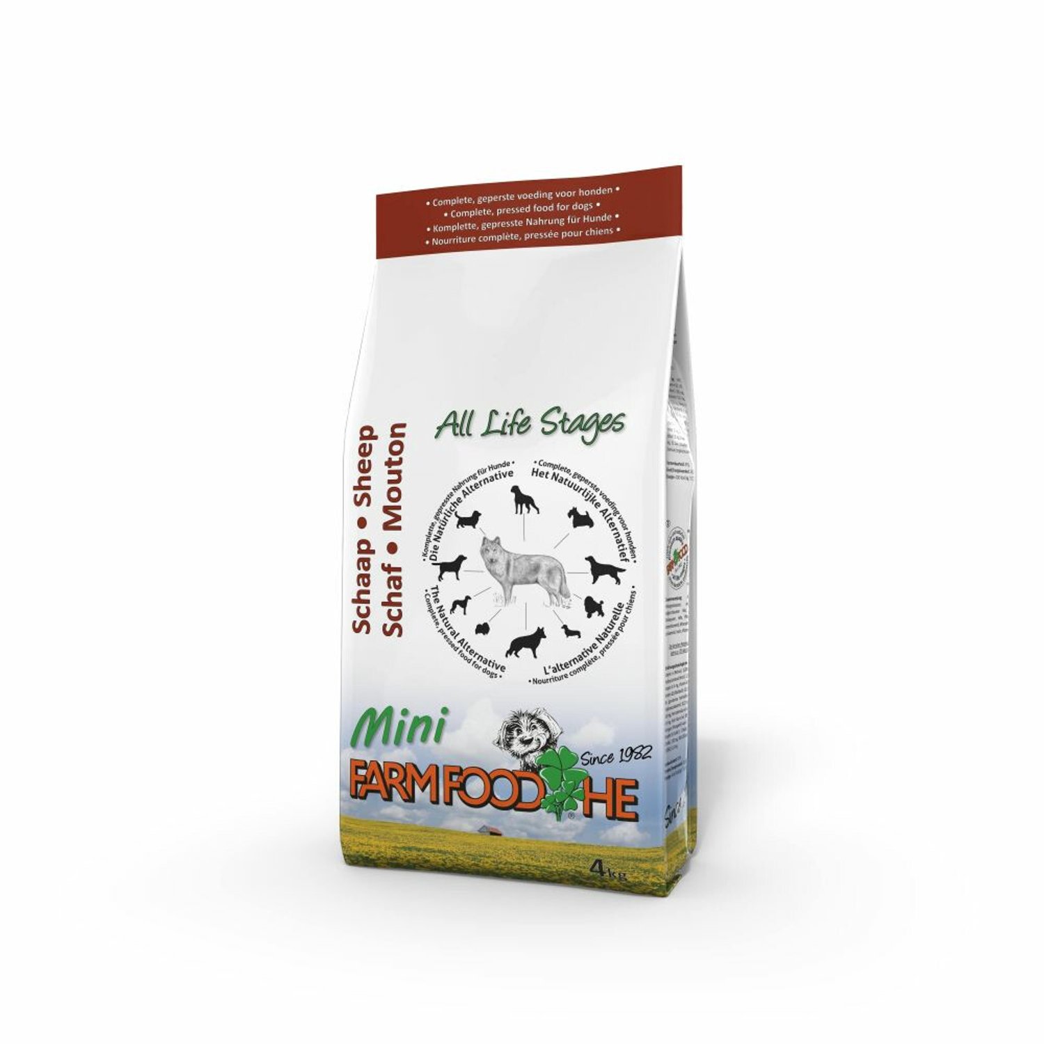 4x Farm Food HE Schaap Mini Hondenvoer 4 kg