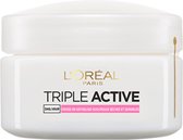 L'Oréal Paris Triple Active Dagcrème - 2 x 50 ml - Voordeelverpakkking - Gecombineerde & Droge Huid