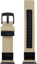 Fungus - Smartwatch bandje - Geschikt voor Apple Watch 42 / 44 / 45 / 49 mm - Series 1 2 3 4 5 6 7 8 9 SE Ultra iWatch - Stof - Nylon - Beige
